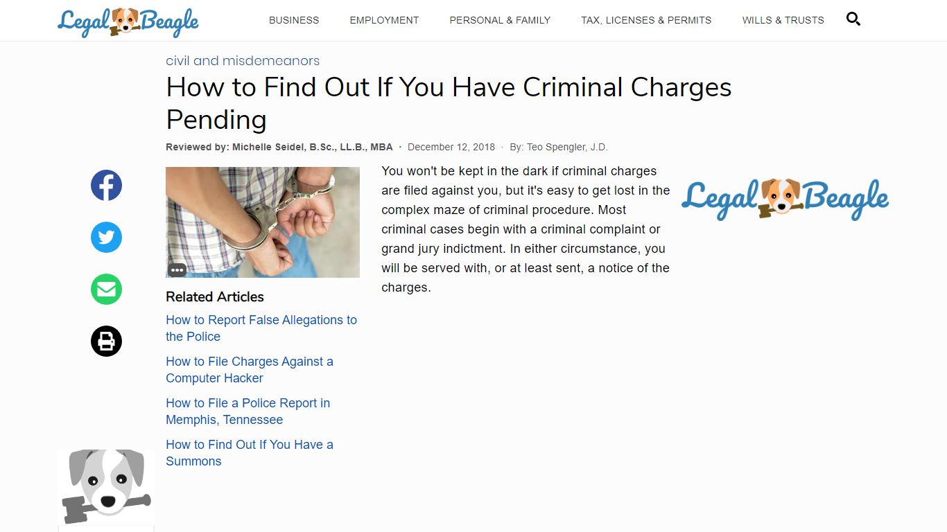 How to Find Out If You Have Criminal Charges Pending